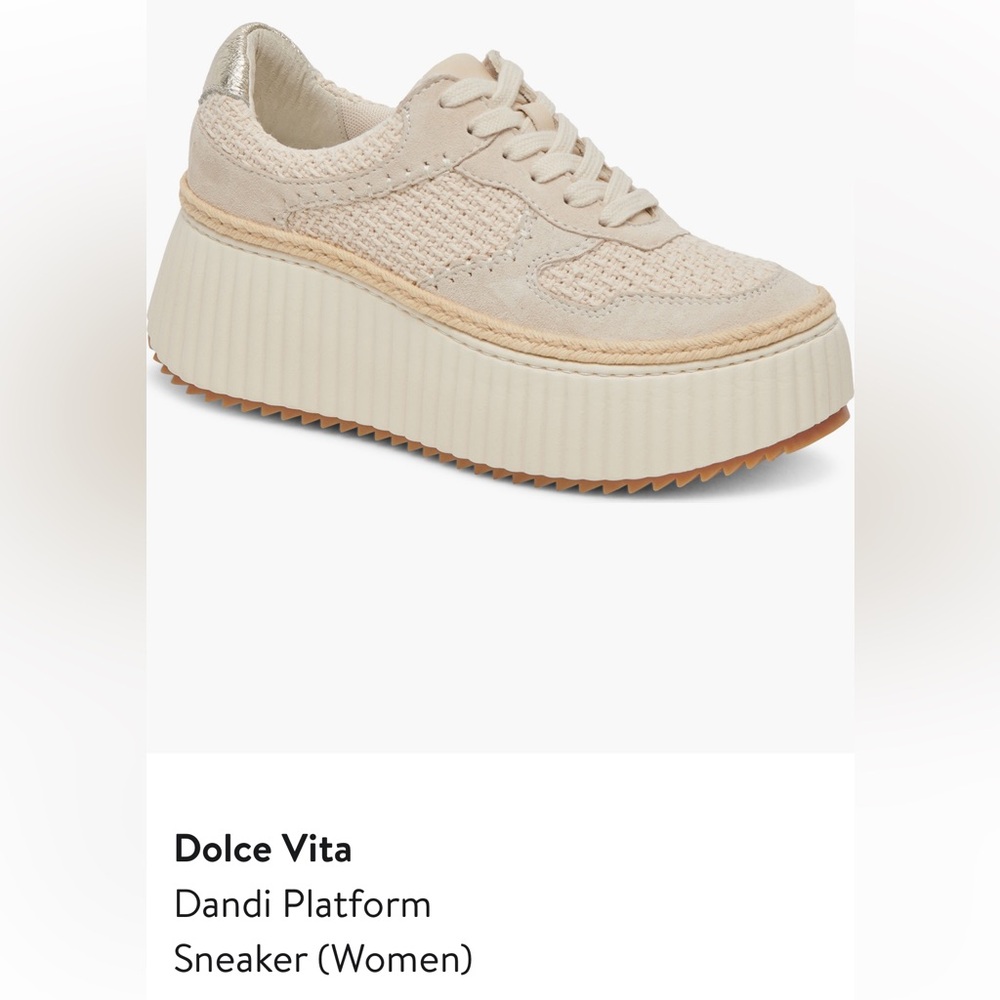 Dolce Vita Cream Sandstone Platform Sneakers